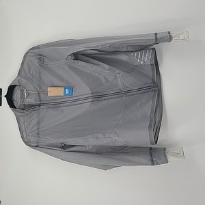 NWT HOKA windbreaker rain jacket large clear gray